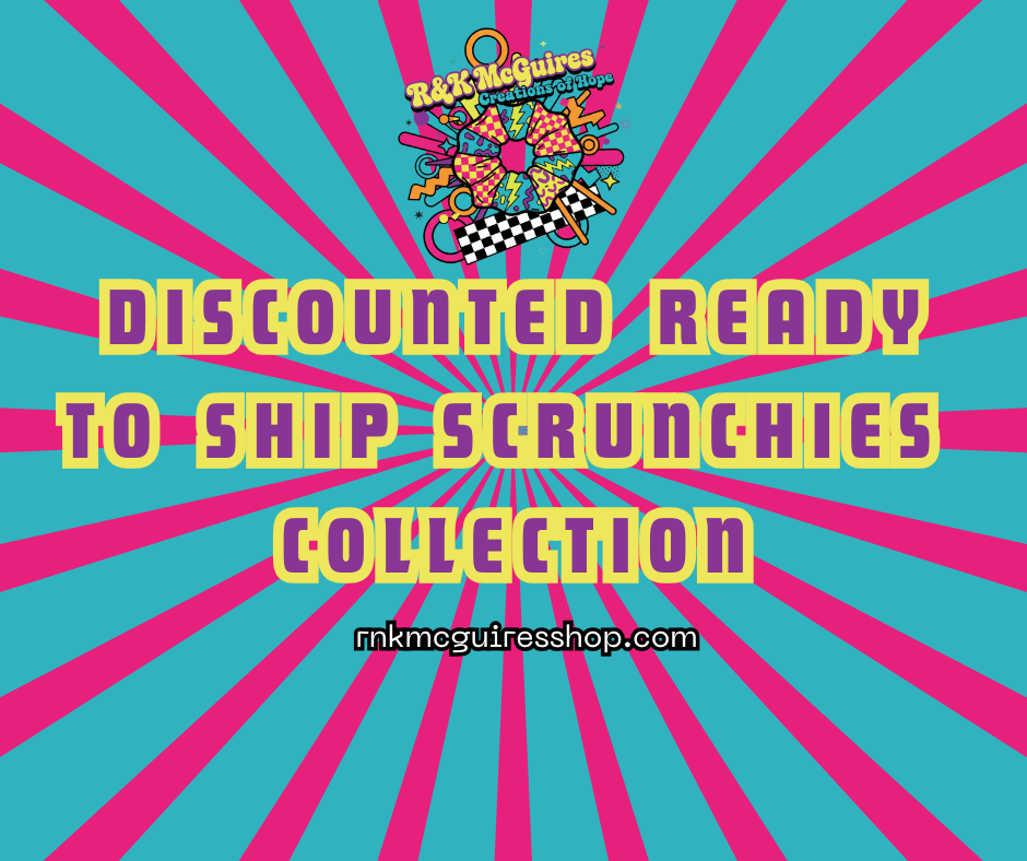 discounted ready to ship scrunchies and scrunchie keychains