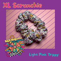 Handmade Pink Trippy Scrunchie – XL | Ready to Ship